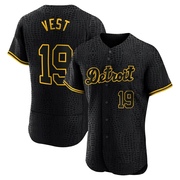 Black Authentic Will Vest Men's Detroit Tigers Snake Skin City Jersey