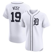 White Elite Will Vest Men's Detroit Tigers Home Patch Jersey